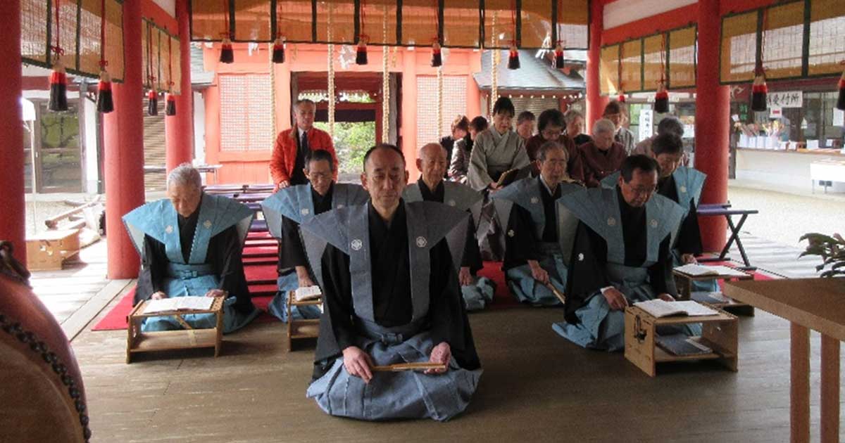 第40回住吉神社謡曲「和布刈」奉納風景